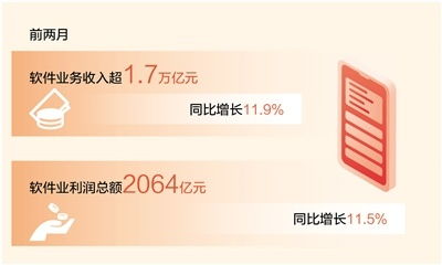 前两月软件业务收入同比增11.9%，软件服务持续发力